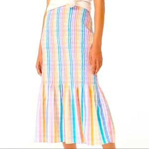 JCREW RAINBOW GINGHAM SKIRT NEW WITH TAGS